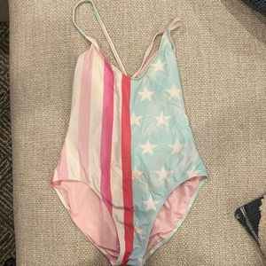 American flag one-piece swimsuit